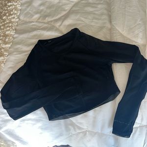 Gymshark Whitney Simmons black cropped long sleeve